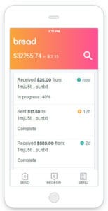 Bread cryptocurrency wallet