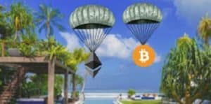 Some cryptocurrency projects offer free airdrops