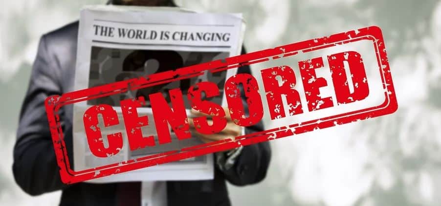 censorship of free speech and ideas