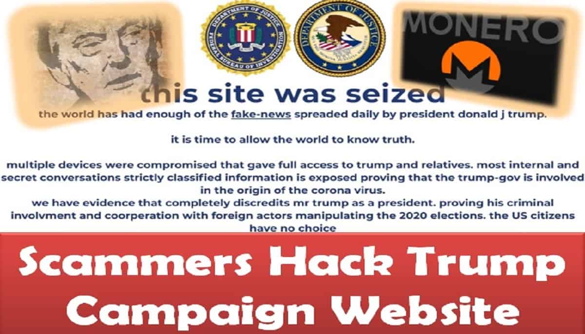 Scammers Hack Trump Campaign Website