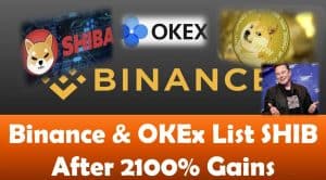 Binance and OKEx List SHIB After 2100% Gains
