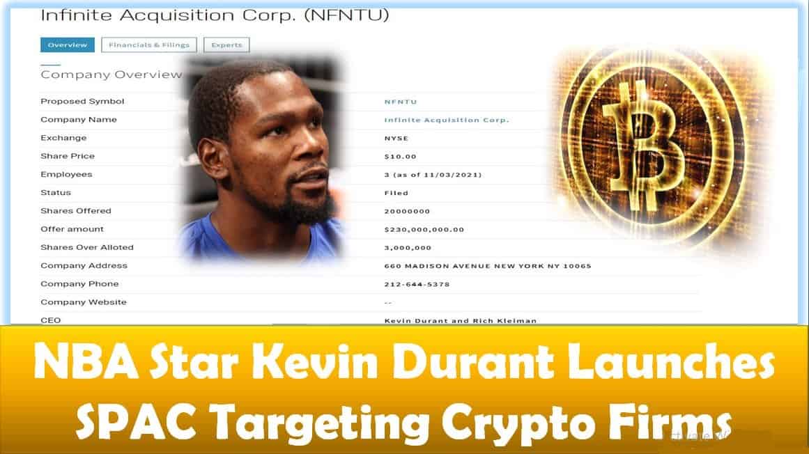 NBA Star Kevin Durant Launches SPAC Targeting Crypto Firms