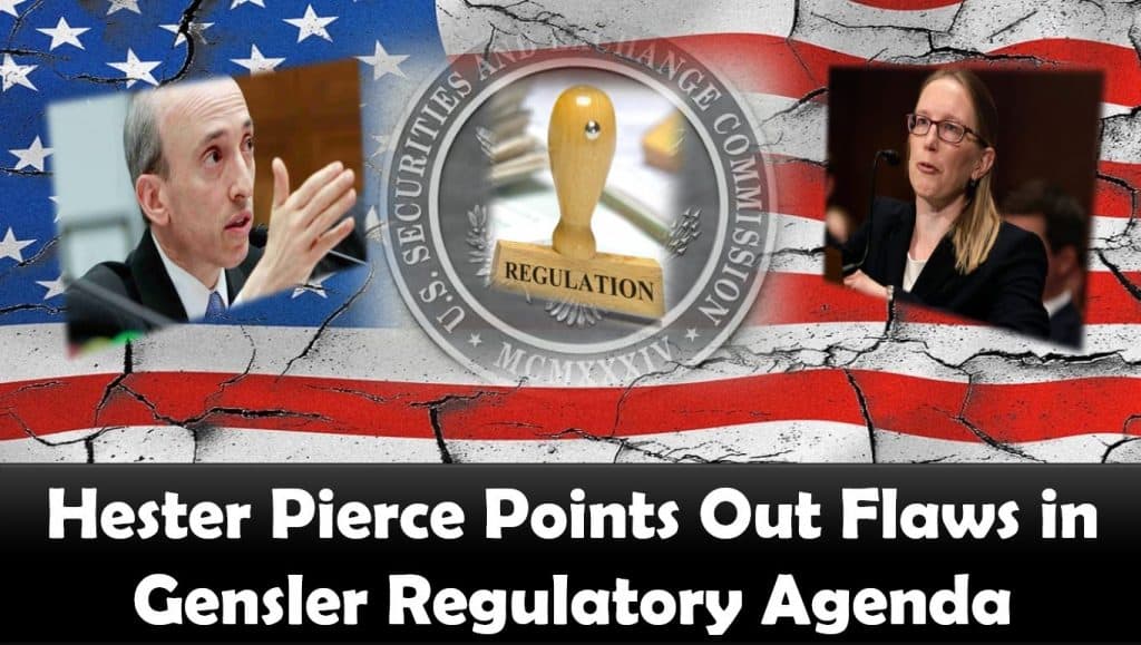 Hester Pierce Points Out Flaws in Gensler Regulatory Agenda
