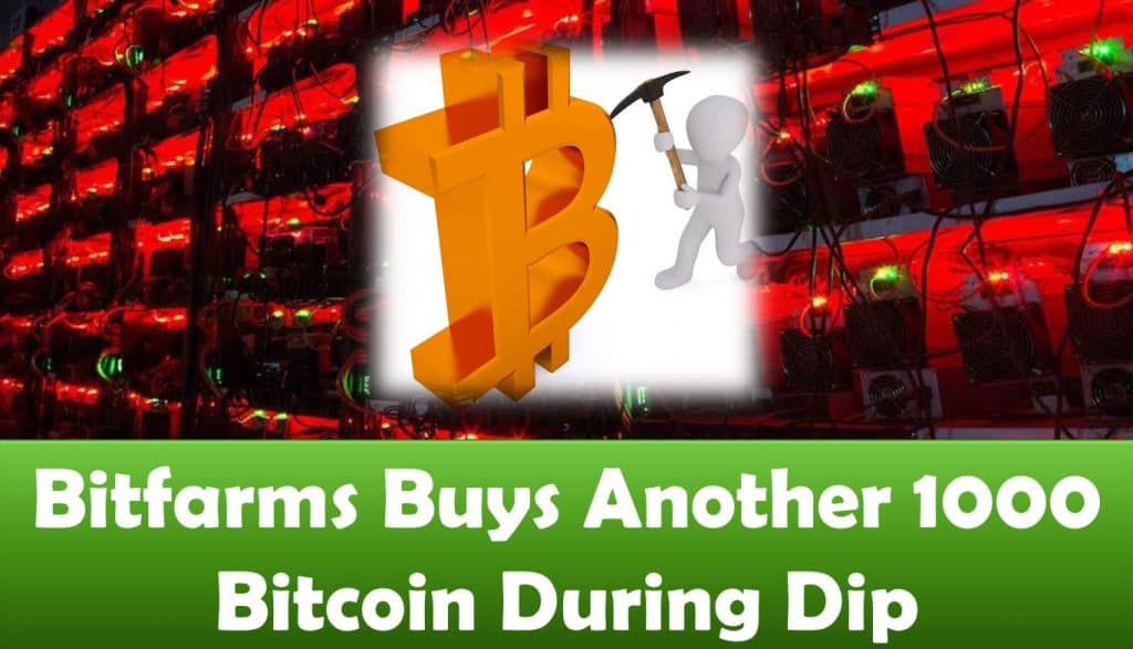 Bitfarms Buys Another 1000 Bitcoin During Dip
