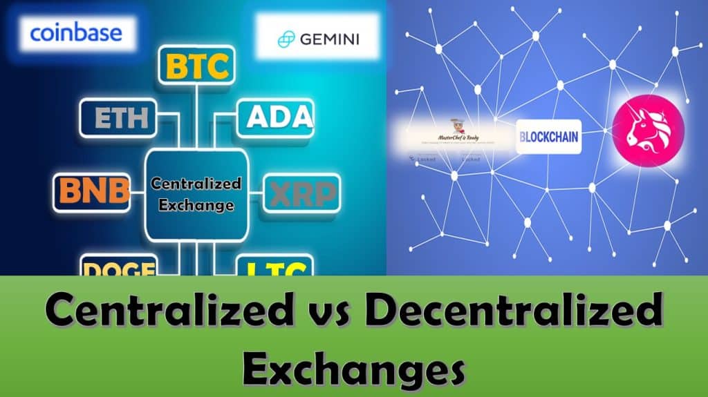 Centralized vs Decentralized cryptocurrency exchanges